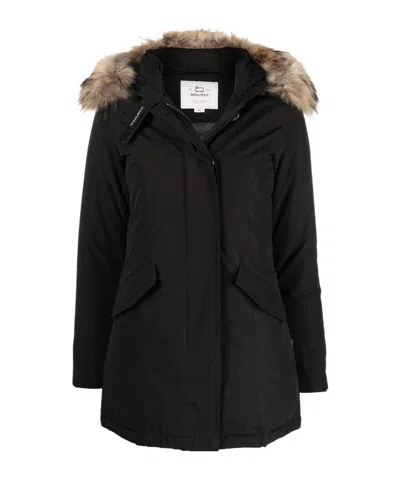 WOOLRICH FUR-TRIMMED HOODED PARKA