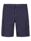 Woolrich Gabardine Cargo Short In Melton Blue
