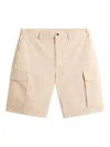 Woolrich Gabardine Cargo Shorts In Neutrals