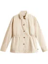 Woolrich Gabardine Overshirt In Neutrals