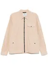 Woolrich Beige Jacket With Pockets And Zip Closure In Neutrals