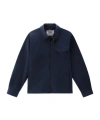Woolrich Oversize Cotton Gabardine Jacket In Black