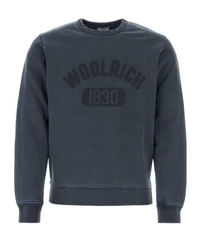 Woolrich Garment-dyed 1830 Crewneck Sweatshirt In Black