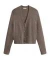 Woolrich Garment-dyed Cardigan In Alpaca And Wool Blend In Brown