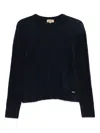 Woolrich Garment-dyed Crew Neck Sweater In Alpaca And Wool Blend In Blue
