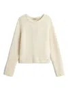 Woolrich Garment-dyed Crew Neck Sweater In Alpaca And Wool Blend In Neutral