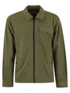 Woolrich Garment-dyed Shirt Jacket In Pure Cotton In Green