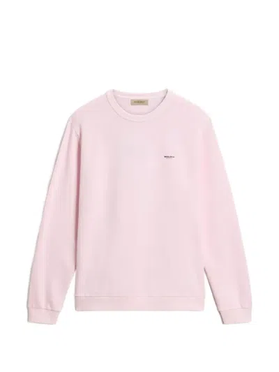 Woolrich Garment Dyed Sweatshirt In Pink