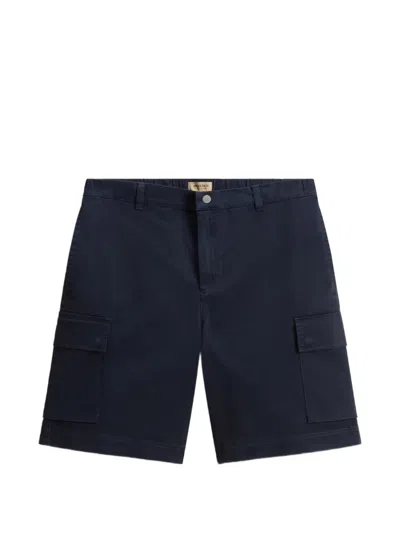 Woolrich Garment-dyed Twill Chino Shorts In Blue