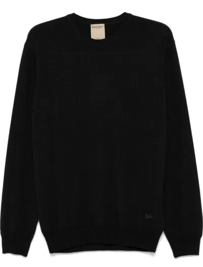 Woolrich Gd Knitted Crewneck In Black