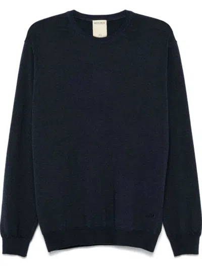 Woolrich Gd Knitted Crewneck In Blue