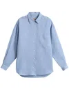 Woolrich Linen Shirt In Blue