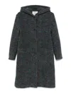 Woolrich Hooded Coat In Grey