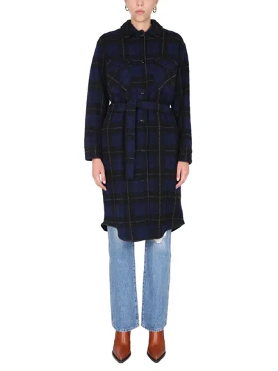 Woolrich Gentry Trench In Blue