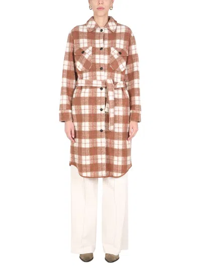 Woolrich Gentry Trench In Brown