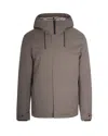 Woolrich Technical Fabric Crestmont Jacket With Adjustable Hood In Brown