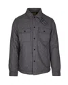 Woolrich Giubbino In Misto Lana Herringbone Grey In Gray