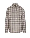 Woolrich Check-pattern Flap-pocket Shirt Jacket In Brown