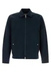 Woolrich City Timber Jacket Collared Buttoned Cuffs Pockets In Blue