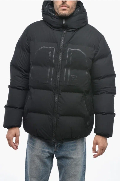 Woolrich Gore-tex Fabric Wintertide Down Jacket With Hood In Black