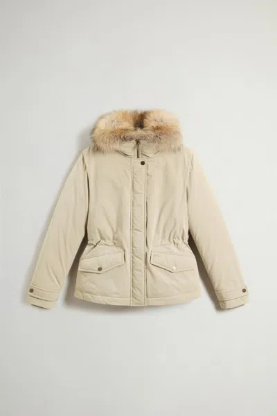 Woolrich Grace Fur Jacket In Brown