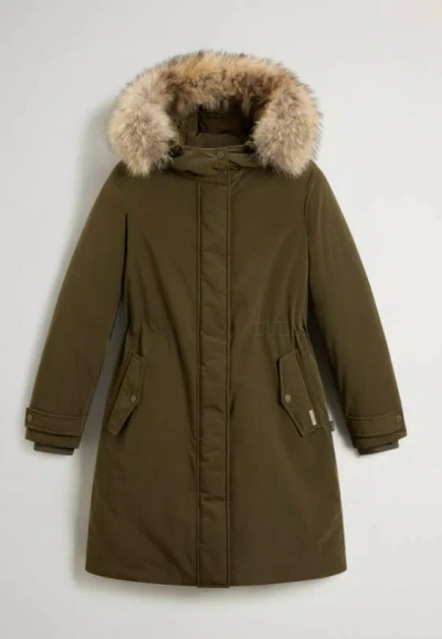Woolrich Grace Fur Parka In Green