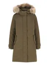 Woolrich Dark Green Polyester Coat In Green