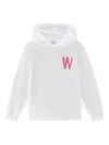 Woolrich Graphic-print Cotton Hoodie In White
