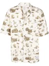 Woolrich Graphic Printed Buttoned Shirt In Nude