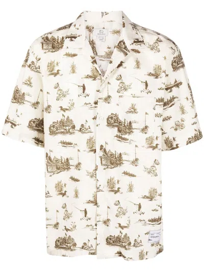 Woolrich Graphic-print Cotton Shirt In Multi