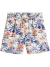 Shop Woolrich Graphic-print Shorts In White