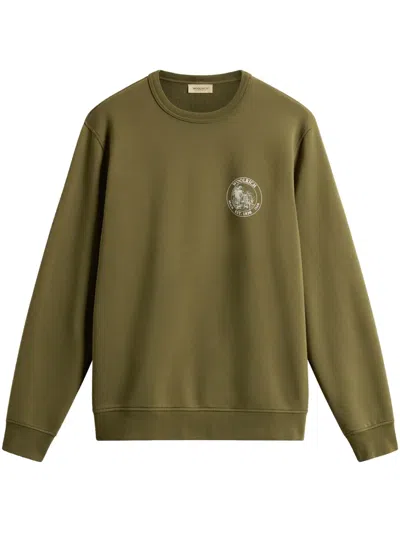 Woolrich Graphic-print Sweatshirt In Green