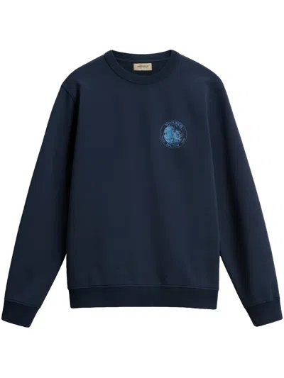Woolrich Graphic-print T-sweatshirt In 蓝色