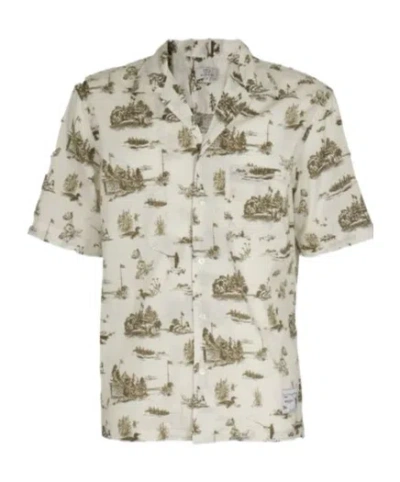 WOOLRICH WOOLRICH GRAPHIC PRINTED BUTTONED SHIRT