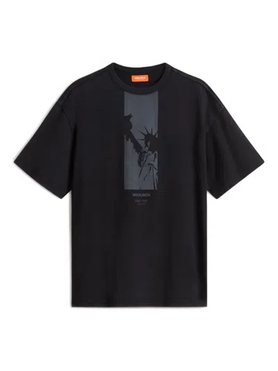 Woolrich Graphic T-shirt In Black