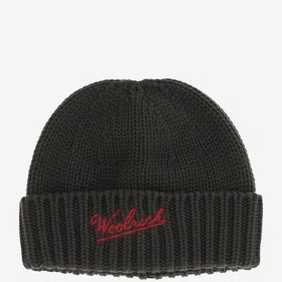 Woolrich Green Logo Beanie Hat
