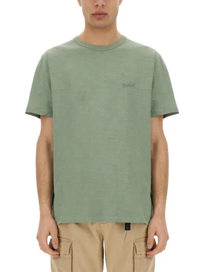 Woolrich Green Logo Crew Neck T-shirt