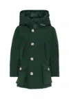 Woolrich Arctic Hooded Padded Coat In Green
