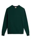 Woolrich Classic Crew Neck Wool Sweater In Deep Green In Green