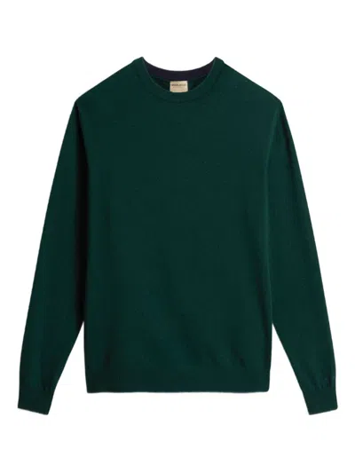 WOOLRICH GREEN WOOL CREW NECK SWEATER