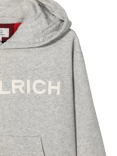 Woolrich Classic Check Sweatshirt For Teens In Gray