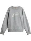 Woolrich Logo Cotton Sweatshirt In Gray