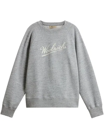 WOOLRICH GREY LOGO SWEATSHIRT