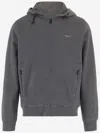 Woolrich Grey Logo Zip-up Hoodie In Multi