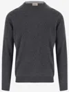 Woolrich Logo Embroidered Crewneck Jumper In Grey Shadow
