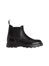 Woolrich Elastic-panelled Leather Boots In Black