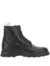 Woolrich Grove Lace-up Leather Boots In Black