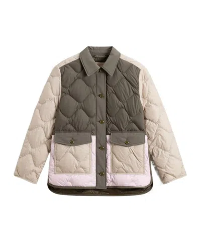 Woolrich Heritage Quilted Flap-pockets Jacket In Multi