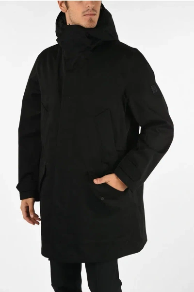 Woolrich Hidden Closure Down Jacket In Black