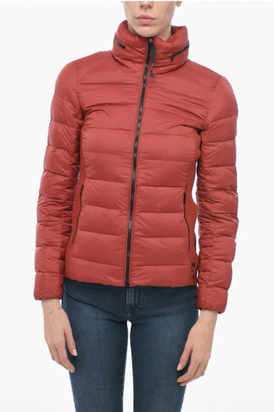 Woolrich Hidden Hood Tech Short Down Jacket In Multi